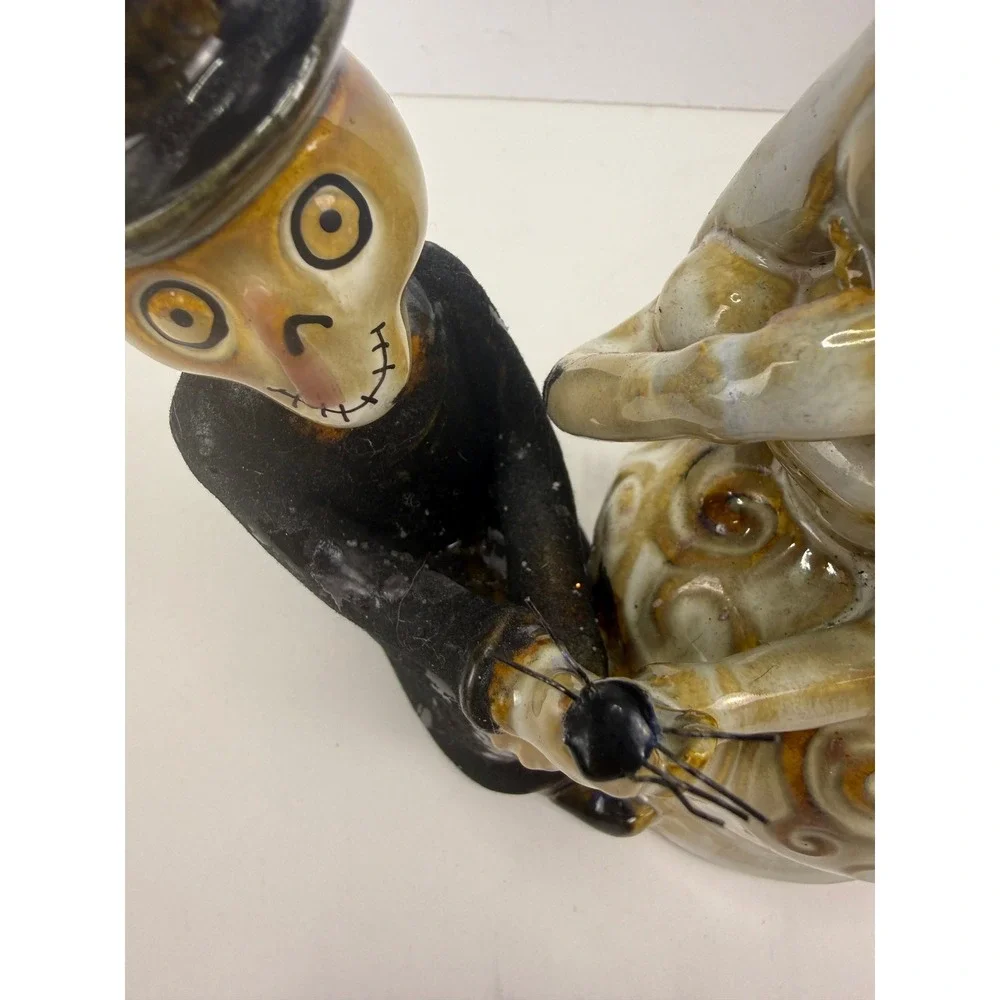 Yankee Candle Boney Bunch 2011 After Party Skeleton Couple taper candle holders